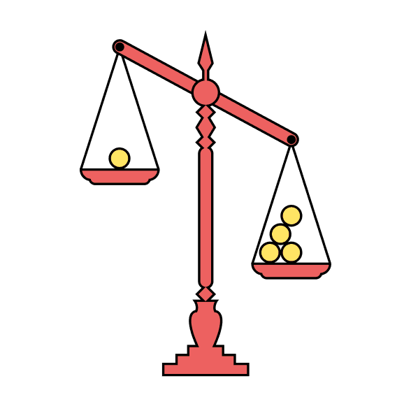 Depiction of a person facing to the left