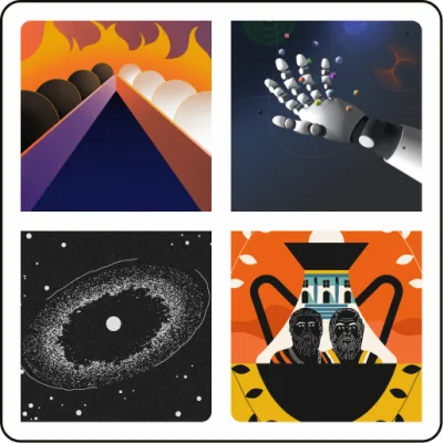 2x2 grid of book images